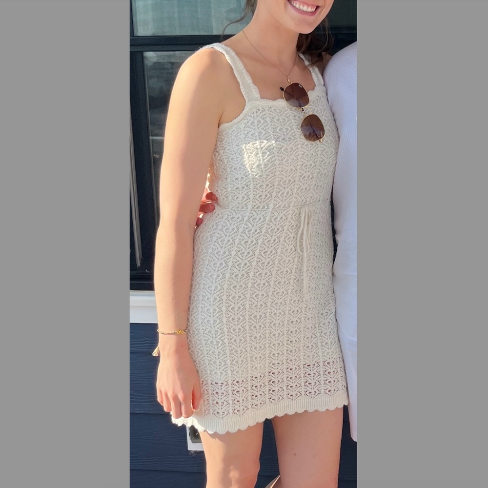 Jessica Simpson Crochet Mini Dress | Cream